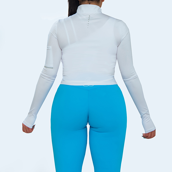 White sports jacket with thumbholes - Image 3